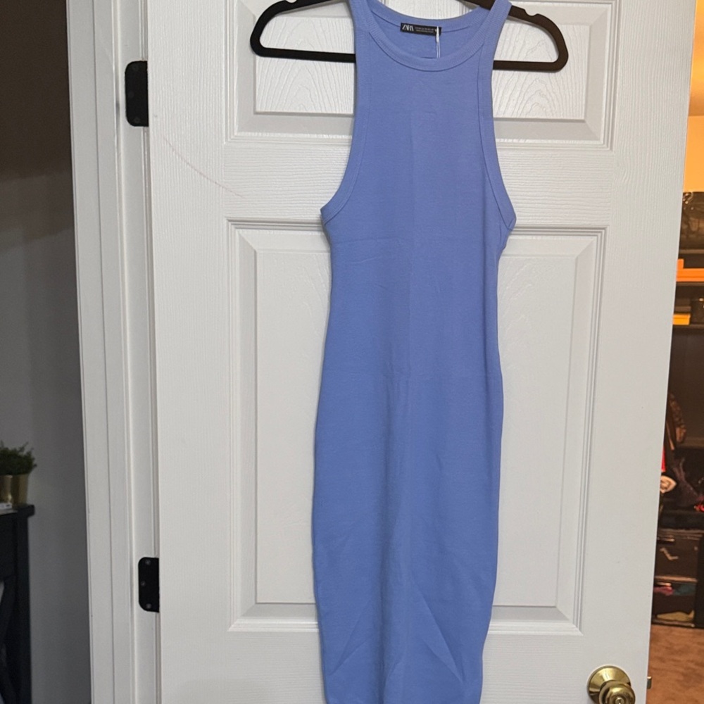 Zara Light Blue Midi Dress
